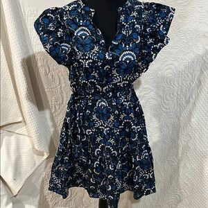 Etta Floral Ruffle Mini‎ Dress, NWT, size medium